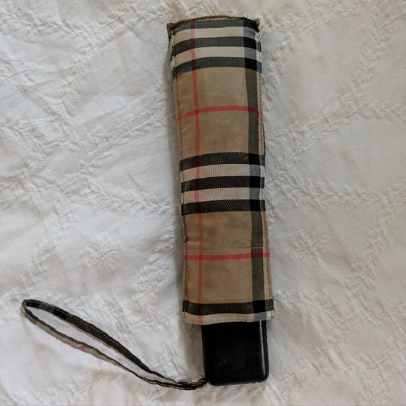 Burberry Vintage Travel Folding Umbrella - Picture 5 of 14